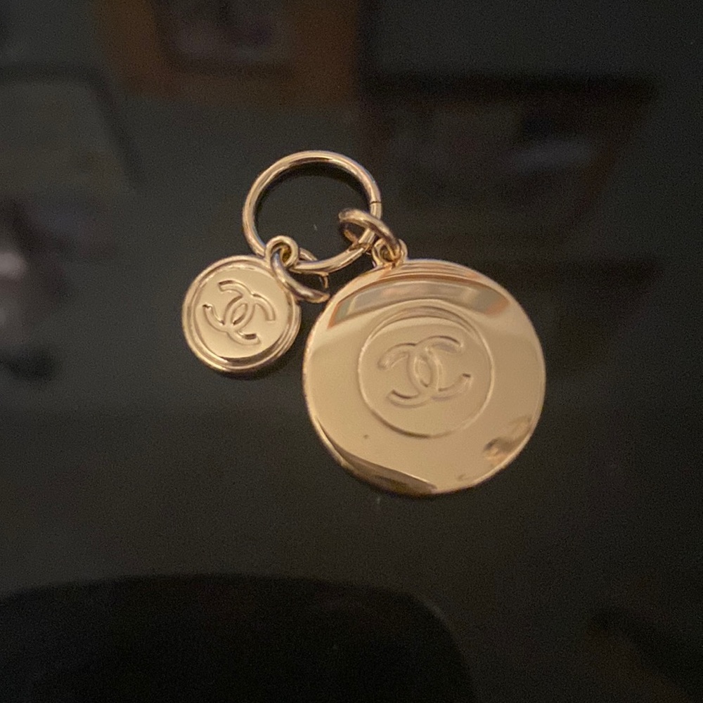 Gold with design on back.  Christmas edition.